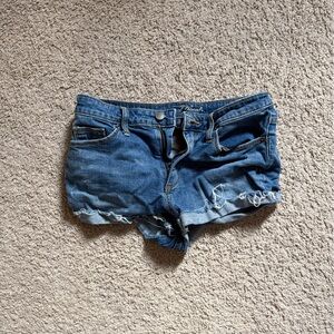 high waisted jean shorts
